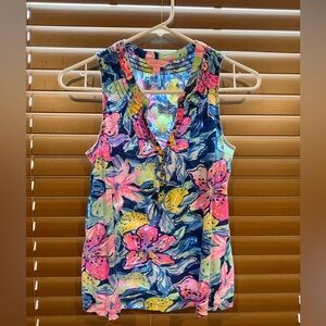 Lilly Pulitzer Colorful Floral Sleeveless Top